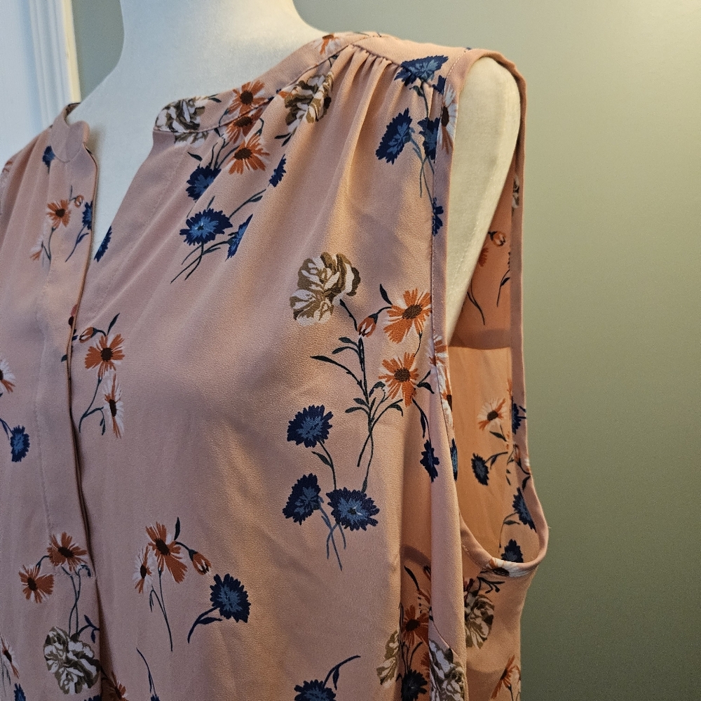 Daniel Rainn Women's Size 2x Floral Pink Sleeveless Top Shirt - Picture 6 of 14